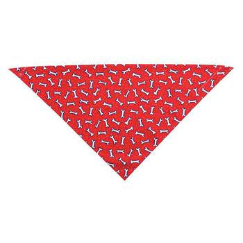 Tossed Bones Dog Bandana - Red