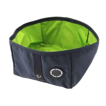 Trek Square Portable Bowl by Puppia Life - Navy