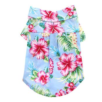 Tropical Island Dog Shirt by Dogo - Blue