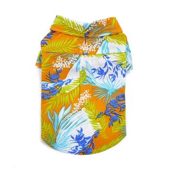 Tropical Island Dog Shirt by Dogo - Orange