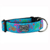 Tropical Paisley Wide Clip Adjustable Dog Collar