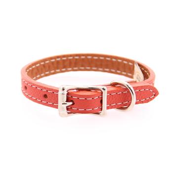 Tuscan Leather Dog Collar by Auburn Leather - Orange