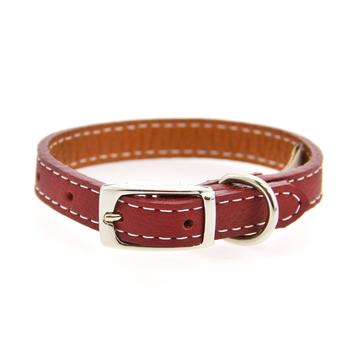 Tuscan Leather Dog Collar by Auburn Leather - Red