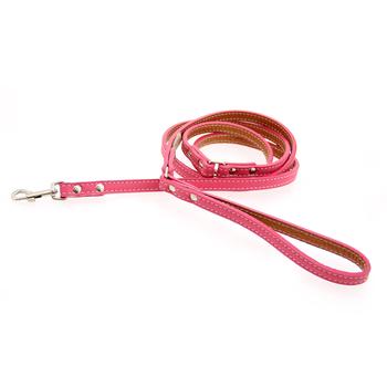 Tuscan Leather Dog Leash by Auburn Leather - Pink