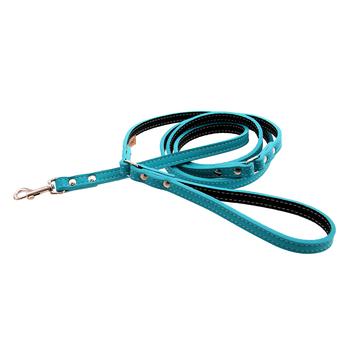 Tuscan Leather Dog Leash by Auburn Leather - Turquoise