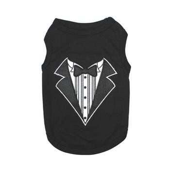 Tuxedo Dog Tank by Parisian Pet - Black