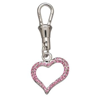 Unity Collar Charm by Doggles - Open Pink Heart