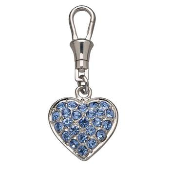 Unity Collar Charm by Doggles - Pave Blue Heart