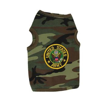 U.S. Army Crest Dog Tank Top - Camo