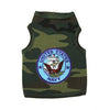 U.S. Navy Crest Dog Tank Top - Camo with Blue Patch