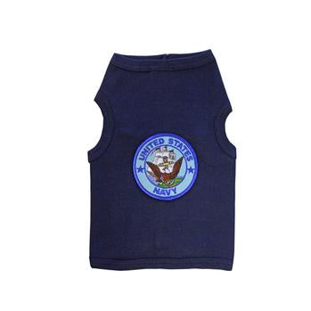 U.S. Navy Crest Dog Tank Top - Navy Blue