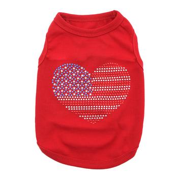 USA Dog T-Shirt by Parisian Pet - Red