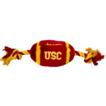 USC Trojans Plush Football Dog Toy