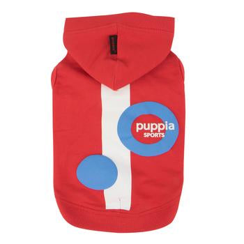 Valo Hooded Dog Shirt by Puppia - Red