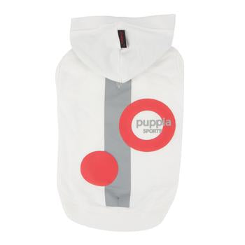 Valo Hooded Dog Shirt by Puppia - White