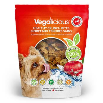 Vegalicious Crunch Bites Dog Treat - Appleberry Burst