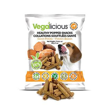 Vegalicious Popped Snack Dog Treat - Sweet Potato