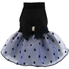 Velvet and Organza Polka Dot Dog Dress with Tulle Bow