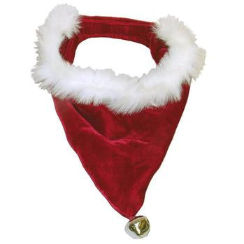 Velvet Santa Bandana - Red