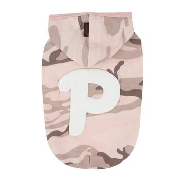 Veteran Hooded Dog Shirt by Puppia - Pink Camo