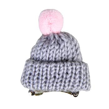 Vivi Winter Hat Dog Barrette By Pinkaholic - Grey