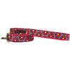 WaLk-e-Woo Pink Daisies on Gray Dog Leash