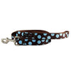 WaLk-e-Woo Blue Dot on Brown Dog Leash