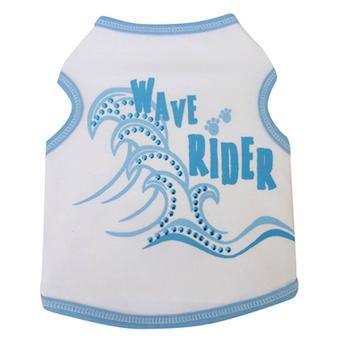 Wave Rider Dog Tank - White