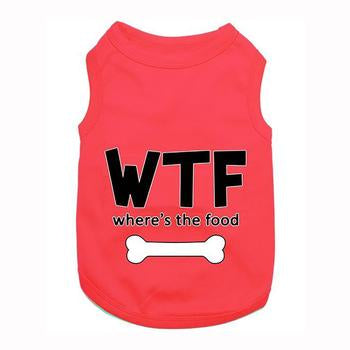 Where's the Food Dog Tank by Parisian Pet - Red