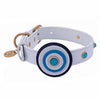 Circle Leather Dog Collar - White