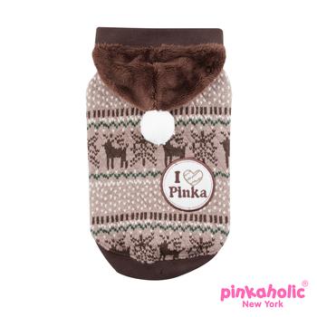 Winter Park Hooded Dog Shirt by Pinkaholic - Brown