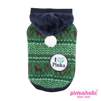 Winter Park Hooded Dog Shirt by Pinkaholic - Green