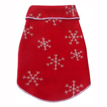 Winter Snowflakes Dog Pullover - Red