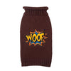 Woof Comic Dog Sweater - Brown