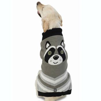 Woody's Woodland Dog Sweater - Gray Raccoon