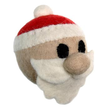 Wooly Wonkz Christmas Ball Dog Toy - Santa