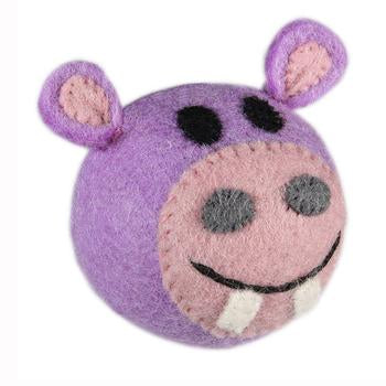 Wooly Wonks Safari Dog Toy - Hippo