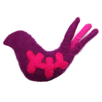 Wooly Wonks Woodland Cat Toy - Purple Bird