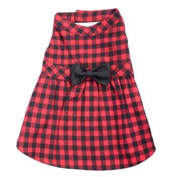 Worthy Dog Buffalo Plaid Dog Dress