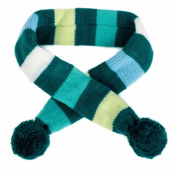 Worthy Dog Dapper Striped Dog Scarf - Teal