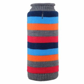 Worthy Dog Dapper Striped Dog Sweater - Gray