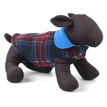 Worthy Dog Fargo Fleece Dog Jacket - Navy Plaid ii