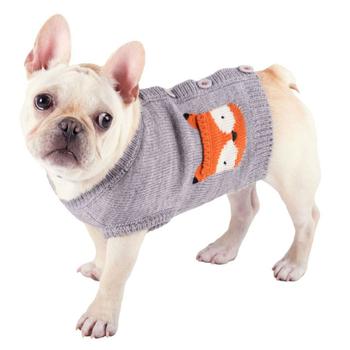 Worthy Dog Fox Dog Cardigan - Gray