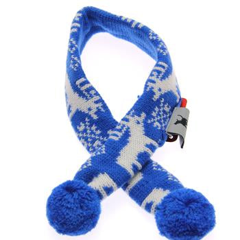 Worthy Dog Holiday Ski Dog Scarf - Reindeer Blue