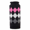 Worthy Dog Modern Argyle Dog Sweater - Black