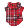 Worthy Dog Red Plaid Dog Shirt