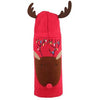 Worthy Dog Rudy Reindeer Dog Hoodie - Red