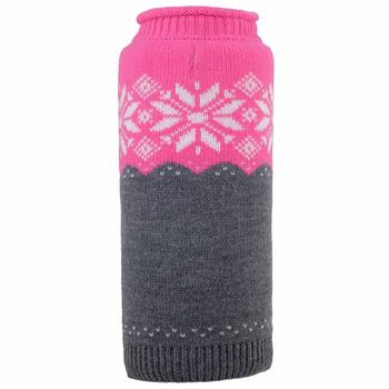 Worthy Dog Ski Lodge Dog Sweater - Fuchsia