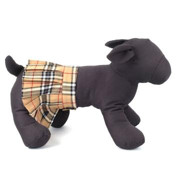 Worthy Dog Tan Plaid Dog Skirt