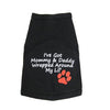 Wrapped Around My Lil' Paw Dog Tank Top - Black